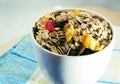 Bowl of breakfast cereals Royalty Free Stock Photo