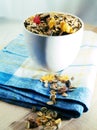 Bowl of breakfast cereals Royalty Free Stock Photo