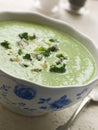 Bowl of Broccoli and Stilton Soup Royalty Free Stock Photo
