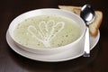 Bowl of brocolli soup Royalty Free Stock Photo