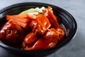 bowl of buffalo wings