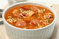 Bowl of Cajun Spicy Chicken and Sausage Gumbo