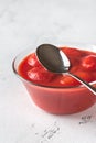 Bowl of canned tomatoes Royalty Free Stock Photo