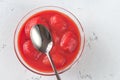 Bowl of canned tomatoes Royalty Free Stock Photo
