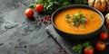 Bowl of Carrot Soup Surrounded by Vegetables Royalty Free Stock Photo