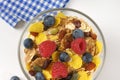 Bowl of cereals and berry fruit Royalty Free Stock Photo