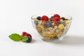 Bowl of cereals and berry fruit Royalty Free Stock Photo