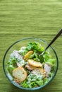 Bowl of chicken Caesar salad Royalty Free Stock Photo