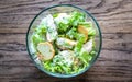 Bowl of chicken Caesar salad Royalty Free Stock Photo