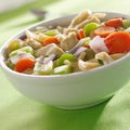 Bowl of chicken noodle soup Royalty Free Stock Photo