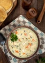 Bowl of chicken and rice soup Royalty Free Stock Photo