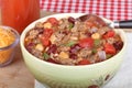 Bowl of Chili Closeup Royalty Free Stock Photo