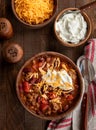 Bowl of chili con carne Royalty Free Stock Photo