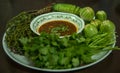 Bowl of chili with peppers and beans Royalty Free Stock Photo