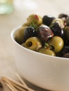 Bowl of Chilli and Garlic Marinated Olives