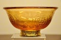 Bowl with Chinese character made by coloured glaze