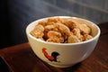 A bowl of Chinese sesame cookies.