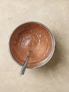 Bowl of chocolate cake dough Royalty Free Stock Photo