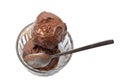 Bowl of chocolate ice cream Royalty Free Stock Photo