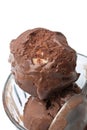 Bowl of chocolate ice cream Royalty Free Stock Photo