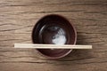 Bowl with chopsticks Royalty Free Stock Photo