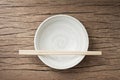 Bowl with chopsticks Royalty Free Stock Photo