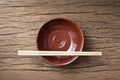 Bowl with chopsticks Royalty Free Stock Photo