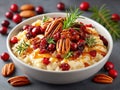 bowl of Christmas porridge Royalty Free Stock Photo