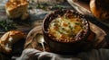 A Bowl Of French Onion Soup Delight
