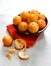 Bowl of clementine mandarin oranges Royalty Free Stock Photo