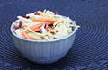 A bowl of cole slaw