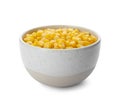 Bowl with corn kernels Royalty Free Stock Photo