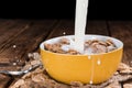 Bowl with Cornflakes and Milk