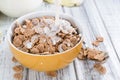 Bowl with Cornflakes and Milk