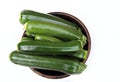 Bowl of courgettes Royalty Free Stock Photo