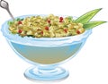 Bowl of cranberry stuffing Royalty Free Stock Photo