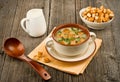 Bowl of cream of mushroom soup Royalty Free Stock Photo