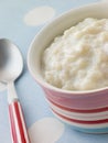 Bowl of Creamed Rice Pudding Royalty Free Stock Photo