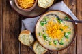 Bowl of Creamy Broccoli Cheddar Soup