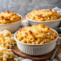 Bowl of creamy and cheesy baked macaroni and cheese Royalty Free Stock Photo