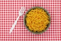 Bowl Creamy Macaroni and Cheese Royalty Free Stock Photo