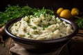 bowl of creamy mushed potatoes