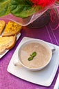 Bowl of creamy mushroom soup Royalty Free Stock Photo