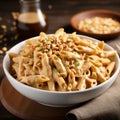 Creamy Peanut Butter Cheese Pasta With Walnut Sauce