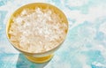 Bowl of crushed clean ice for use as an ingredient Royalty Free Stock Photo