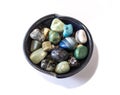 Bowl Crystals Gemstones Royalty Free Stock Photo