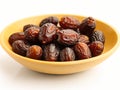 A bowl of dates, White Background, ai generator