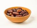 A bowl of dates, White Background,