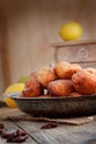 Bowl of Deep fried fritters Royalty Free Stock Photo