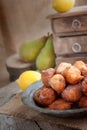 Bowl of Deep fried fritters Royalty Free Stock Photo